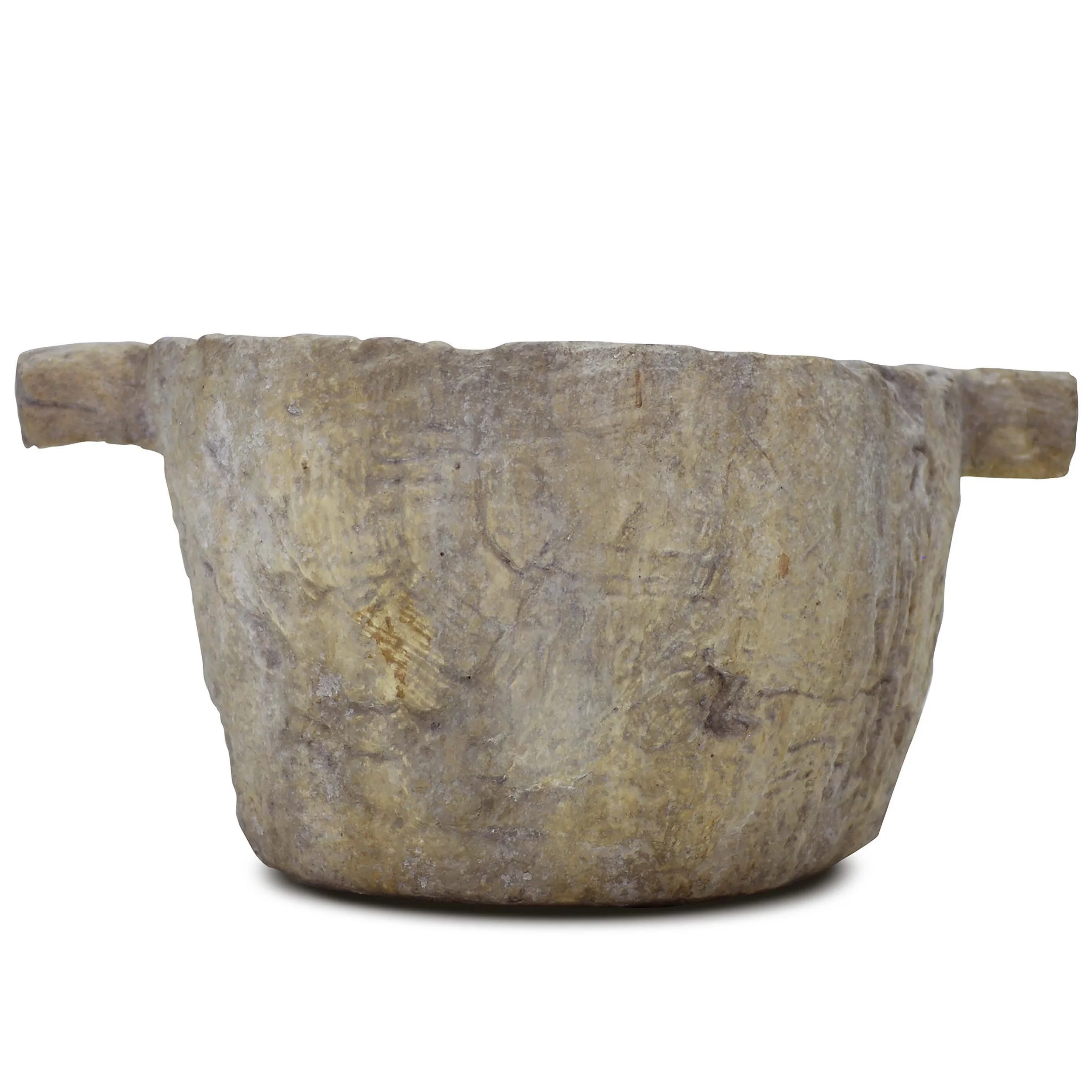 Stone Mortar with Lug Handles